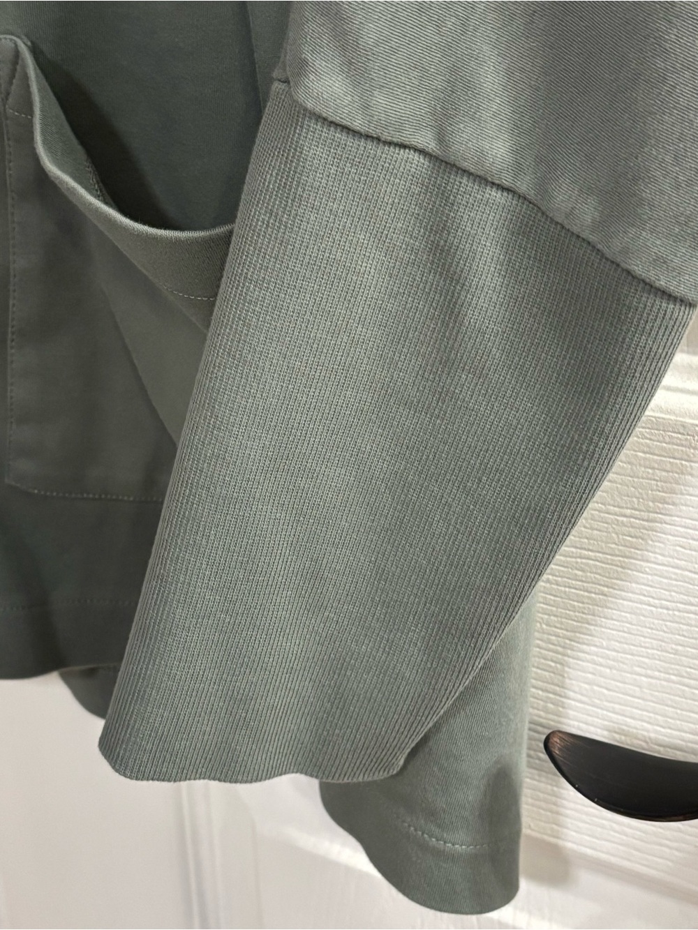 Pact Airplane Relaxed Blazer Womens XL Sage Green Organic Cotton Travel Jacket - Picture 3 of 10